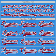 Charger l'image dans la galerie, Custom Sky Blue Maroon-White Hockey Lace Neck Jersey