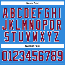 Charger l'image dans la galerie, Custom Sky Blue Maroon-White Hockey Lace Neck Jersey