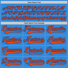Load image into Gallery viewer, Custom Sky Blue Orange-Royal Hockey Lace Neck Jersey