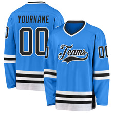 Charger l'image dans la galerie, Custom Powder Blue Black-White Hockey Jersey