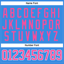 Charger l'image dans la galerie, Custom Powder Blue Pink-White Hockey Jersey