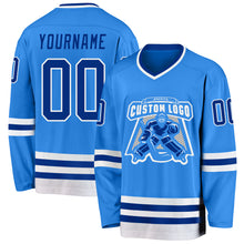 Charger l'image dans la galerie, Custom Powder Blue Royal-White Hockey Jersey