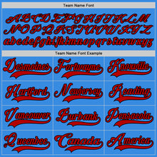 Charger l'image dans la galerie, Custom Powder Blue Red-Black Hockey Jersey