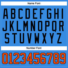 Load image into Gallery viewer, Custom Powder Blue Orange-Black Hockey Jersey
