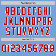 Laden Sie das Bild in den Galerie-Viewer, Custom Powder Blue Red-White Authentic Baseball Jersey