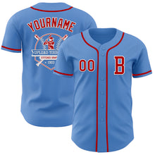 Laden Sie das Bild in den Galerie-Viewer, Custom Powder Blue Red-White Authentic Baseball Jersey