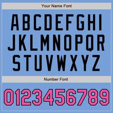 Laden Sie das Bild in den Galerie-Viewer, Custom Powder Blue Pink-Black Authentic Baseball Jersey