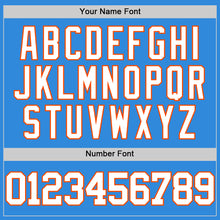 Load image into Gallery viewer, Custom Powder Blue White-Orange Authentic Basketball Jersey