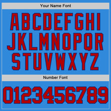 Загрузить изображение в средство просмотра галереи, Custom Powder Blue Red-Royal Authentic Basketball Jersey