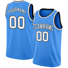 Laden Sie das Bild in den Galerie-Viewer, Custom Powder Blue White-Black Authentic Basketball Jersey