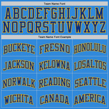 Laden Sie das Bild in den Galerie-Viewer, Custom Powder Blue Royal-Gold Authentic Basketball Jersey