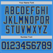 Laden Sie das Bild in den Galerie-Viewer, Custom Powder Blue Royal-Gold Authentic Basketball Jersey