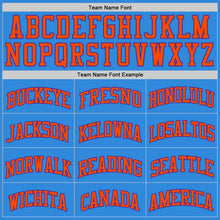 Laden Sie das Bild in den Galerie-Viewer, Custom Powder Blue Purple-Orange Authentic Basketball Jersey