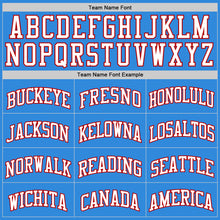 Laden Sie das Bild in den Galerie-Viewer, Custom Powder Blue White-Red Authentic Basketball Jersey