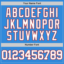 Laden Sie das Bild in den Galerie-Viewer, Custom Powder Blue White-Red Authentic Basketball Jersey