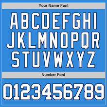 Laden Sie das Bild in den Galerie-Viewer, Custom Powder Blue White-Navy Authentic Basketball Jersey