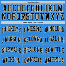 Laden Sie das Bild in den Galerie-Viewer, Custom Powder Blue Black-Cream Authentic Basketball Jersey