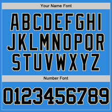 Laden Sie das Bild in den Galerie-Viewer, Custom Powder Blue Black-Cream Authentic Basketball Jersey