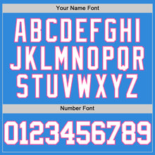 Laden Sie das Bild in den Galerie-Viewer, Custom Powder Blue White-Pink Authentic Basketball Jersey