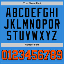 Laden Sie das Bild in den Galerie-Viewer, Custom Powder Blue Orange-Black Authentic Basketball Jersey