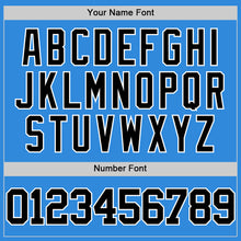 Laden Sie das Bild in den Galerie-Viewer, Custom Powder Blue Black-White Authentic Basketball Jersey