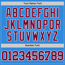 Laden Sie das Bild in den Galerie-Viewer, Custom Powder Blue Maroon-White Authentic Basketball Jersey