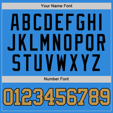 Laden Sie das Bild in den Galerie-Viewer, Custom Powder Blue Old Gold-Black Authentic Basketball Jersey