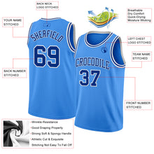 Laden Sie das Bild in den Galerie-Viewer, Custom Powder Blue Royal-White Authentic Basketball Jersey