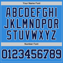 Laden Sie das Bild in den Galerie-Viewer, Custom Powder Blue Navy-White Authentic Basketball Jersey