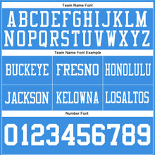 Load image into Gallery viewer, Custom Powder Blue White Authentic Football Jersey