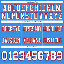 Load image into Gallery viewer, Custom Powder Blue White-Red Authentic Football Jersey