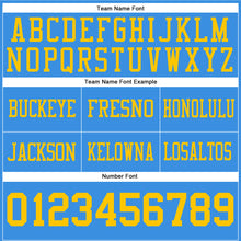Load image into Gallery viewer, Custom Powder Blue Yellow Authentic Football Jersey