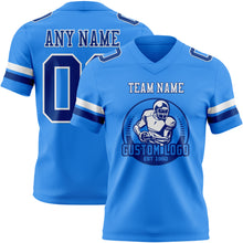 Load image into Gallery viewer, Custom Powder Blue Royal-White Authentic Football Jersey