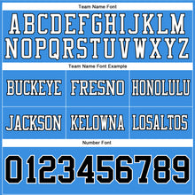 Load image into Gallery viewer, Custom Powder Blue Black-White Authentic Football Jersey