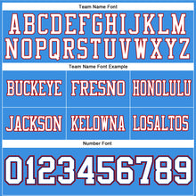 Load image into Gallery viewer, Custom Powder Blue White Royal-Red Authentic Football Jersey