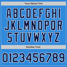 Laden Sie das Bild in den Galerie-Viewer, Custom Stitched Powder Blue Navy-White Baseball Pullover Sweatshirt Hoodie