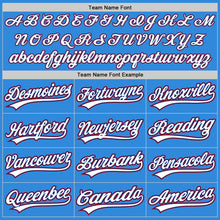 Laden Sie das Bild in den Galerie-Viewer, Custom Stitched Powder Blue White Royal-Red Baseball Pullover Sweatshirt Hoodie