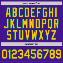 Load image into Gallery viewer, Custom Purple Yellow-Kelly Green Mesh Authentic Throwback Baseball Jersey