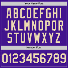 Charger l'image dans la galerie, Custom Purple Cream Mesh Authentic Throwback Baseball Jersey