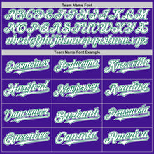 Load image into Gallery viewer, Custom Purple White-Kelly Green Mesh Authentic Throwback Baseball Jersey