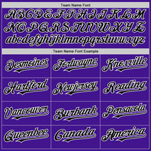 Load image into Gallery viewer, Custom Purple Black-White Mesh Authentic Throwback Baseball Jersey