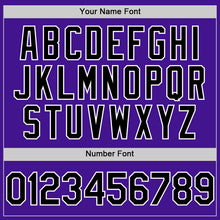 Load image into Gallery viewer, Custom Purple Black-Gray Mesh Authentic Throwback Baseball Jersey