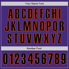 Загрузить изображение в средство просмотра галереи, Custom Purple Black-Orange Authentic Baseball Jersey