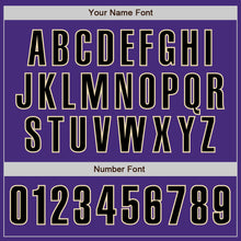 Load image into Gallery viewer, Custom Purple Black-Cream Authentic Baseball Jersey