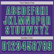 Laden Sie das Bild in den Galerie-Viewer, Custom Purple Kelly Green-White Authentic Baseball Jersey
