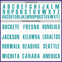 Load image into Gallery viewer, Custom Purple White-Teal Authentic Baseball Jersey
