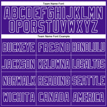 Загрузить изображение в средство просмотра галереи, Custom Purple White Mesh Authentic Throwback Baseball Jersey