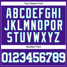 Загрузить изображение в средство просмотра галереи, Custom Purple White-Teal Mesh Authentic Throwback Baseball Jersey