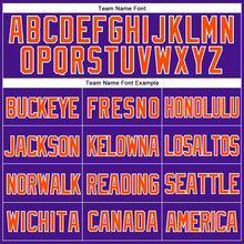 Загрузить изображение в средство просмотра галереи, Custom Purple Orange-White Mesh Authentic Throwback Baseball Jersey