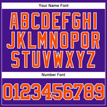 Загрузить изображение в средство просмотра галереи, Custom Purple Orange-White Mesh Authentic Throwback Baseball Jersey